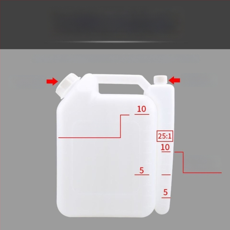 Zmiešavacia nádoba na olej pre dvojtaktné motory, s veľkou kapacitou, kompatibilná s reťazovou pílou, kosačkou a nožnicami na živý plot – Tianwang