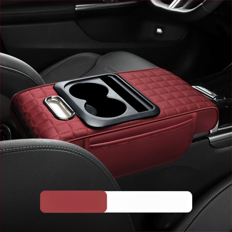 Ādas auto roku balsta palielināšanas spilvens ar salvetes kastīti — daudzfunkcionāls, pieci vienā; zīmols Aden gulf; izcelsme Taizhou, Zhejiang; universāla saderība