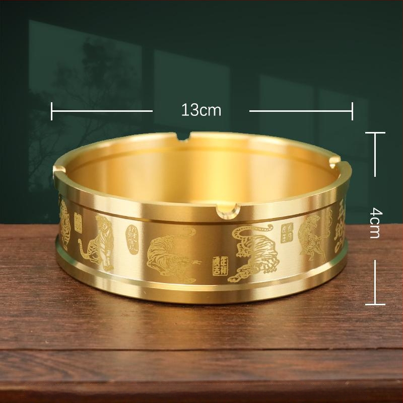 Popolník z mosadz s viečkom, štýl auta, stolová ozdoba, klasický a minimalistický