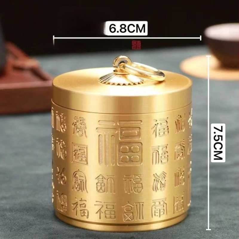 Popolník z mosadz s viečkom, štýl auta, stolová ozdoba, klasický a minimalistický