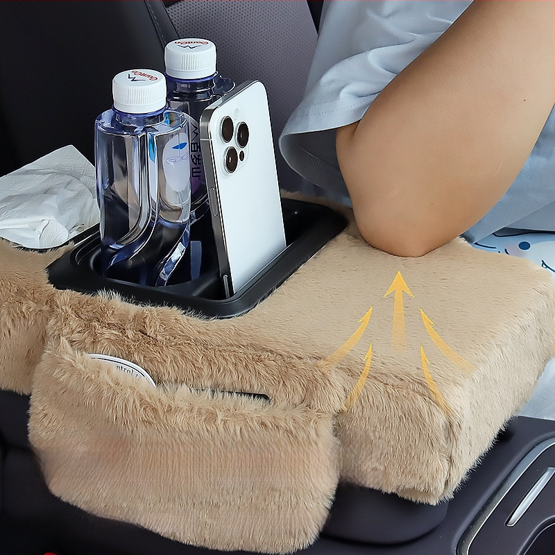 Ādas universālais auto rokasbalsta uzglabāšanas korpuss, 450 g, pielāgošana pieejama