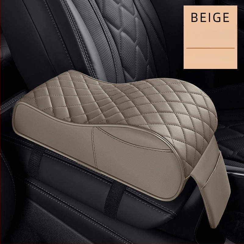 Automašīnas centrālās konsoles rokas balsts ar augstuma palielinājumu, ādas materiāls, universāla saderība, 400 g, pielāgota apstrāde