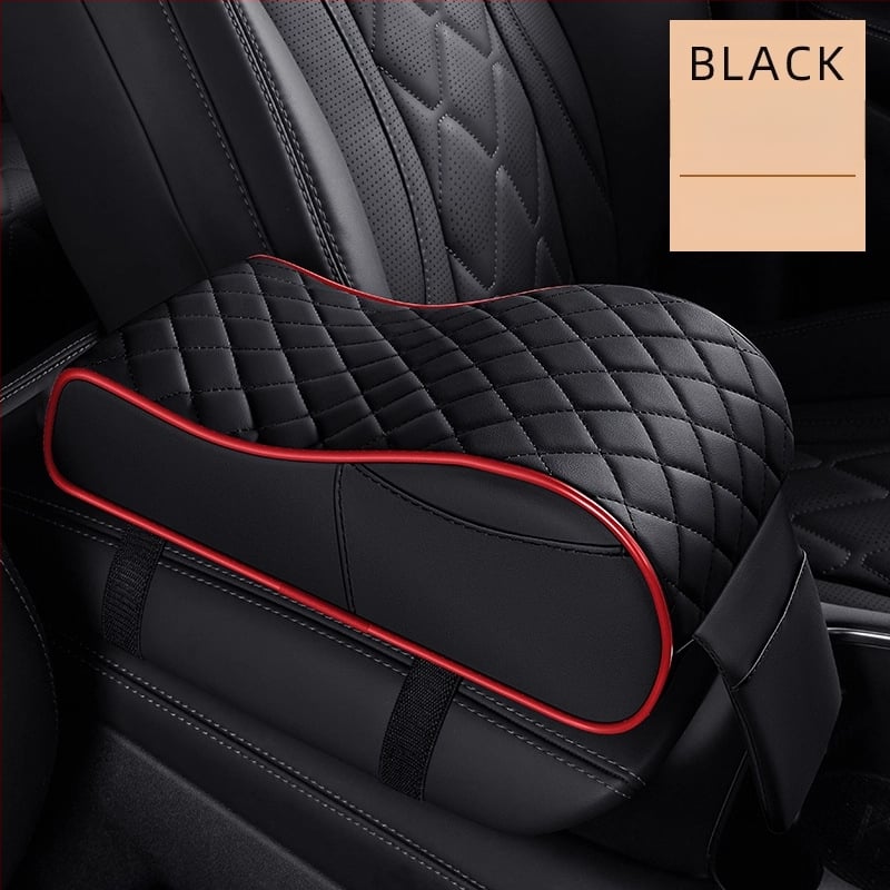 Automašīnas centrālās konsoles rokas balsts ar augstuma palielinājumu, ādas materiāls, universāla saderība, 400 g, pielāgota apstrāde