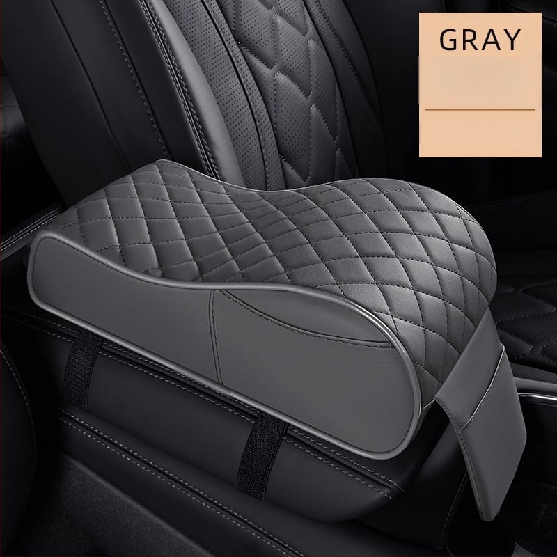 Automašīnas centrālās konsoles rokas balsts ar augstuma palielinājumu, ādas materiāls, universāla saderība, 400 g, pielāgota apstrāde