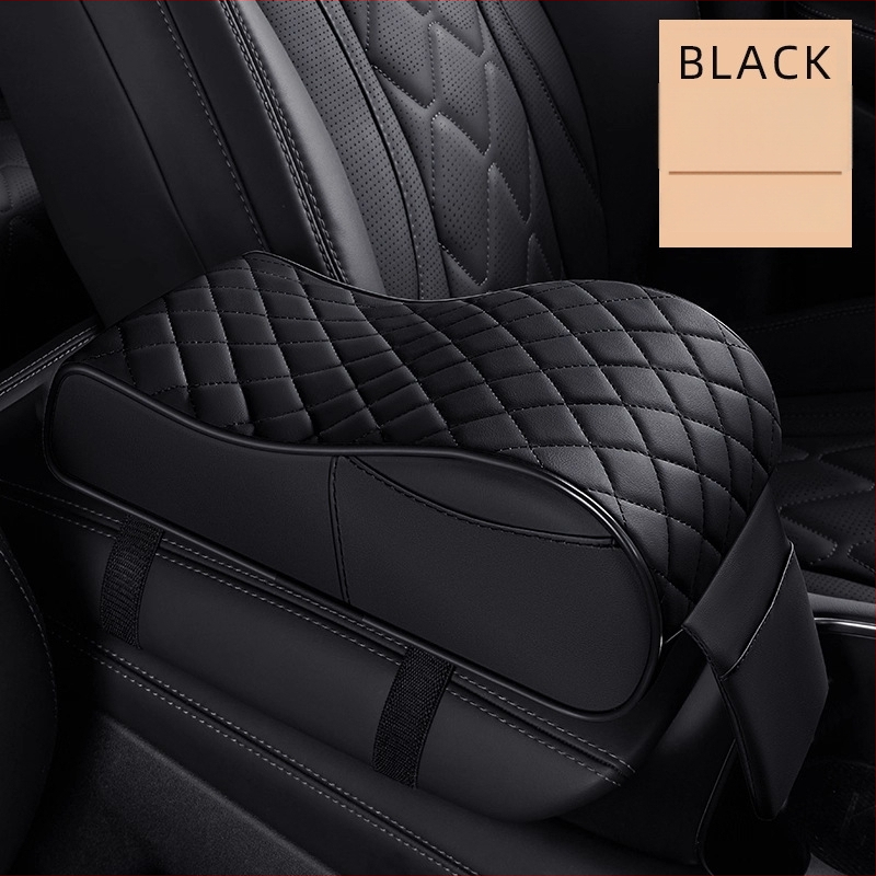 Automašīnas centrālās konsoles rokas balsts ar augstuma palielinājumu, ādas materiāls, universāla saderība, 400 g, pielāgota apstrāde