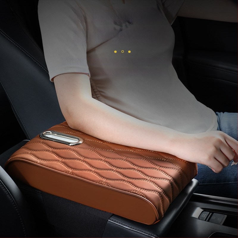 Ādas auto rokas balsts ar salvetes turētāju – universāla saderība, pielāgošana pēc pasūtījuma, privātās etiķetes atļauja