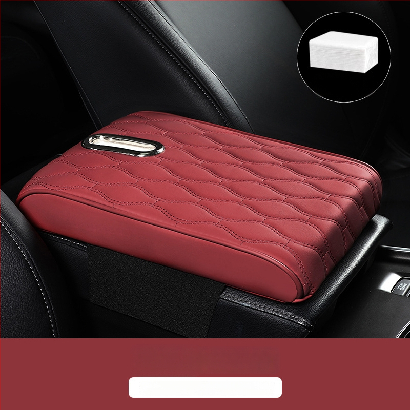 Ādas auto rokas balsts ar salvetes turētāju – universāla saderība, pielāgošana pēc pasūtījuma, privātās etiķetes atļauja