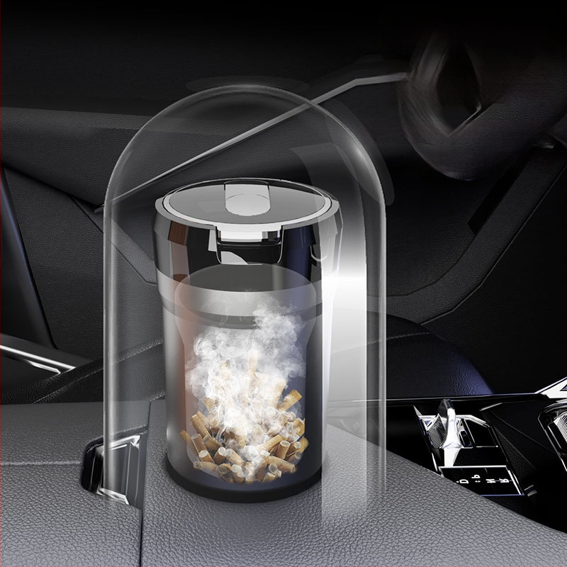 Auto popolník s LED nočným svetlom a zdvíhacím vekom, keramická vnútorná vložka, ohňovzdorný (Model Y17 • Značka: sanpai • Materiál: ABS s keramickou vložkou • Hmotnosť: 254 g • Výrobný proces: liatie)