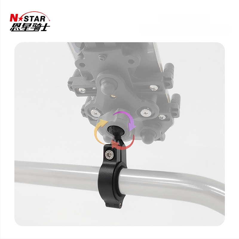 Star Knight univerzálna základňa na uchytenie riadidiel motocyklu s 17 mm guľovou hlavou pre kruhové trubky, držiak na telefón