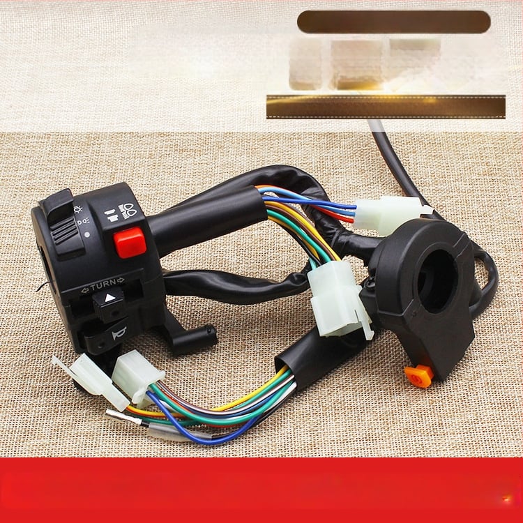 Zostava riadidiel na motorke so klaksónom, predným svetlom, elektrickým štartom a tlačidlom riadenia — Model TBT, Mojielong