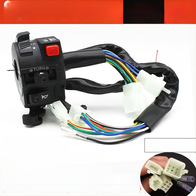 Zostava riadidiel na motorke so klaksónom, predným svetlom, elektrickým štartom a tlačidlom riadenia — Model TBT, Mojielong