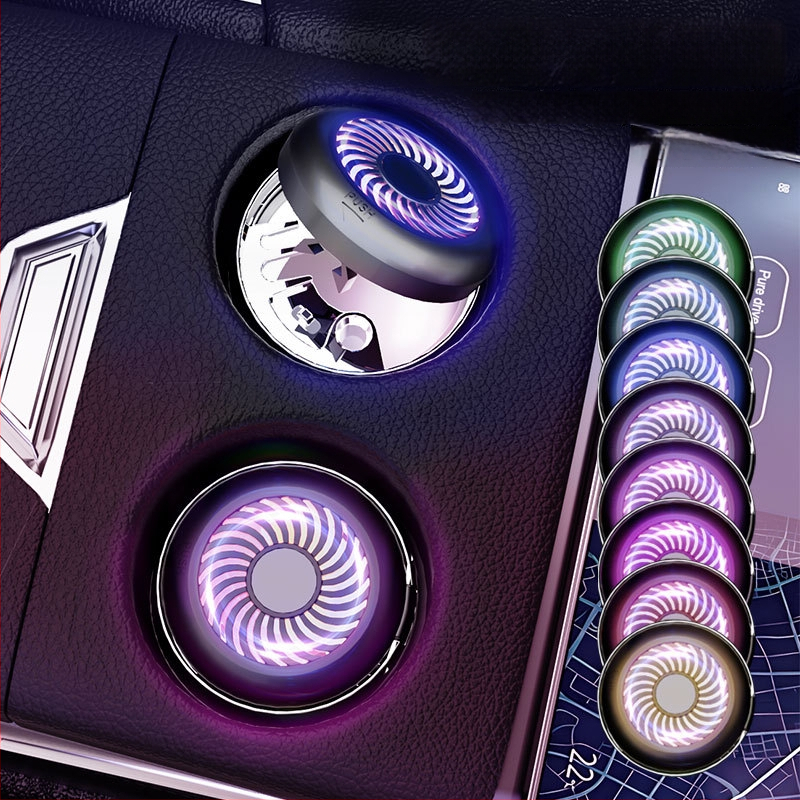 Auto popolník s keramickou vložkou, model Y26, materiál: ABS + keramická vložka, hmotnosť 265 g, LED nočné svetlo, atmosférické svetlo