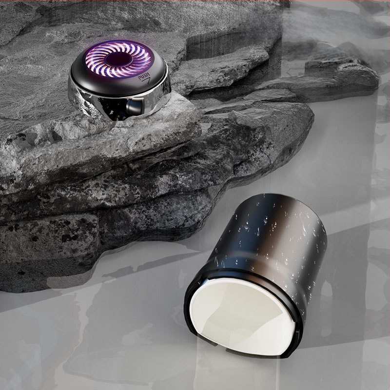 Auto popolník s keramickou vložkou, model Y26, materiál: ABS + keramická vložka, hmotnosť 265 g, LED nočné svetlo, atmosférické svetlo