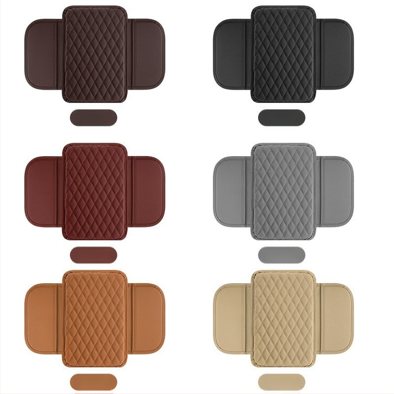 Ādas automašīnas centra roku balsts ar divām kabatām, izcelsme Zhejiang, vispārēja saderība, licencētas privātās preču zīmes: Jā