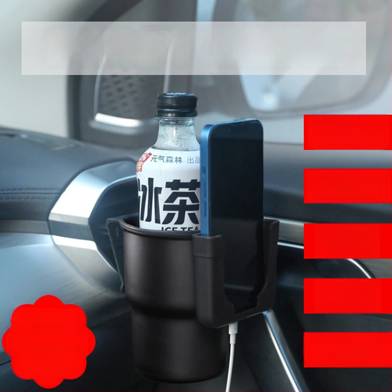 DM-142 automašīnas krūžu turētāja pagarinājums — ABS, saderīgs ar gaisa ventilatora atveri, daudzfunkcionāls dzērienu turētājs