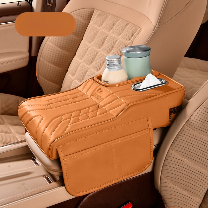 Ādas automašīnas krūzīšu turētājs un salvetēm uzglabāšanas organizētājs, universāla saderība, svars 450 g, pielāgošana pieejama