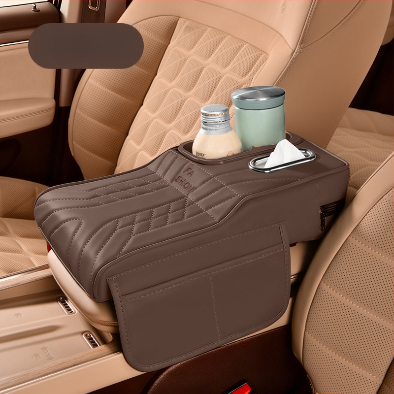Ādas automašīnas krūzīšu turētājs un salvetēm uzglabāšanas organizētājs, universāla saderība, svars 450 g, pielāgošana pieejama
