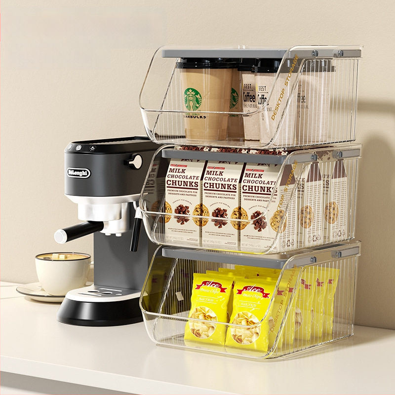 Box na stolné skladovanie z PP plastu, objem 1 L, stohovateľný, bez montáže