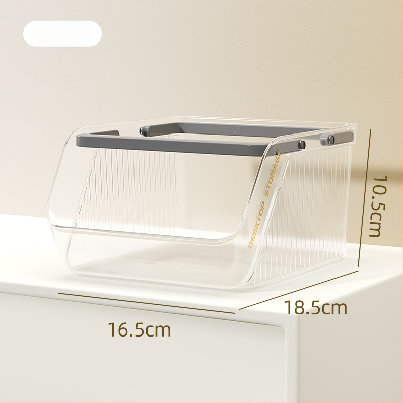 Box na stolné skladovanie z PP plastu, objem 1 L, stohovateľný, bez montáže