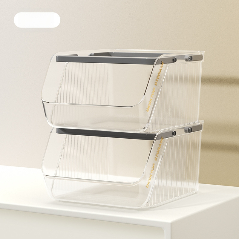 Box na stolné skladovanie z PP plastu, objem 1 L, stohovateľný, bez montáže