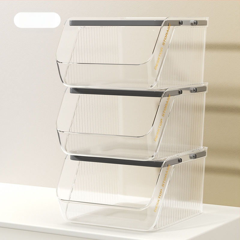 Box na stolné skladovanie z PP plastu, objem 1 L, stohovateľný, bez montáže