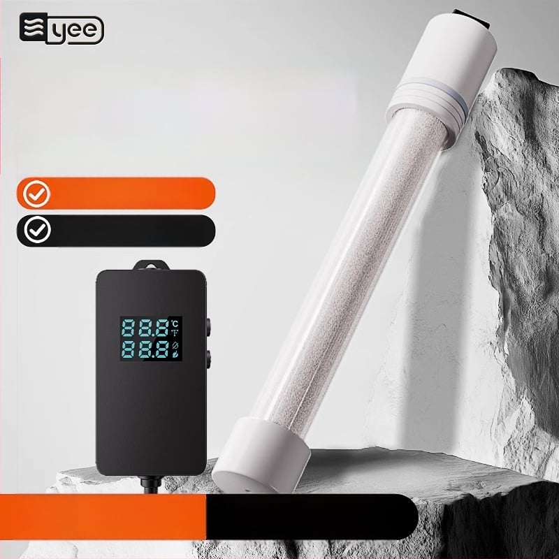 Kvarcové sklenené vykurovacie tyč pre akvárium s termostatom – výbušnému odolná, pre akváriá s korytnačkami – 60W/100W/200W/300W/500W, Yee