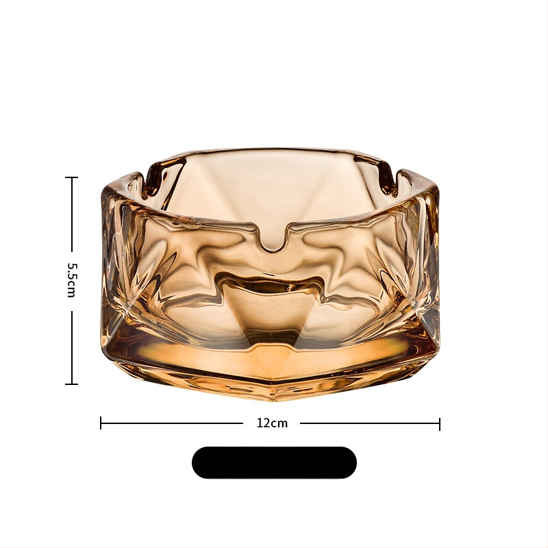 Sklenený popolník – moderný jednoduchý štýl, značka Shengju Hui, balenie 24 ks, logo tlačené