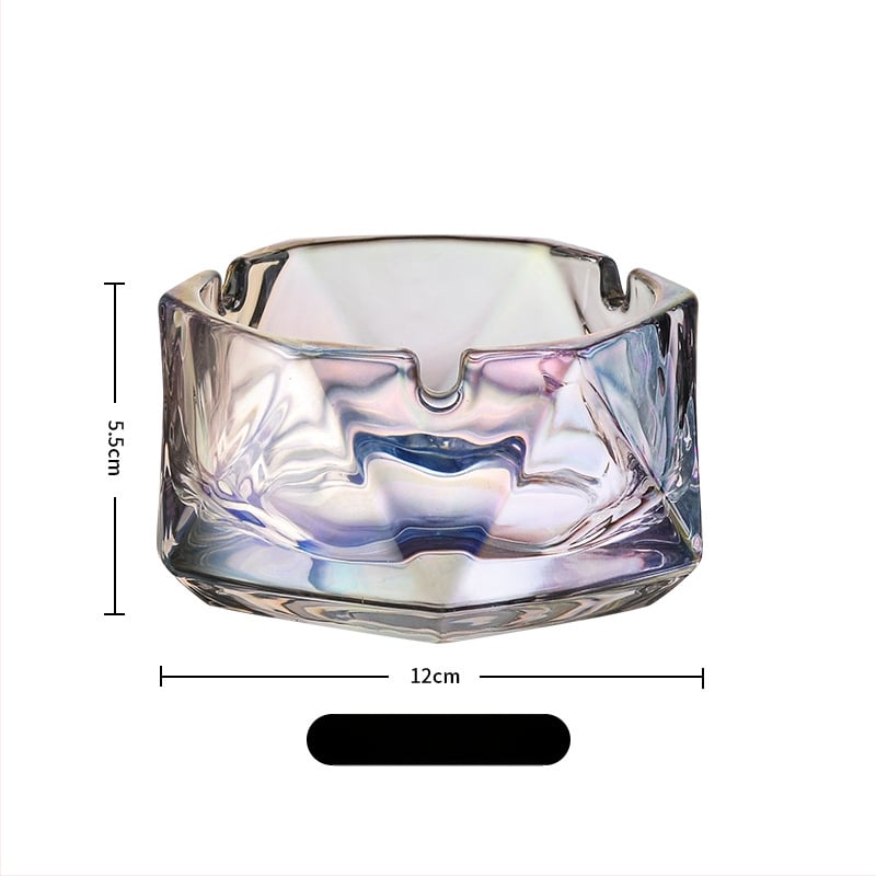 Sklenený popolník – moderný jednoduchý štýl, značka Shengju Hui, balenie 24 ks, logo tlačené