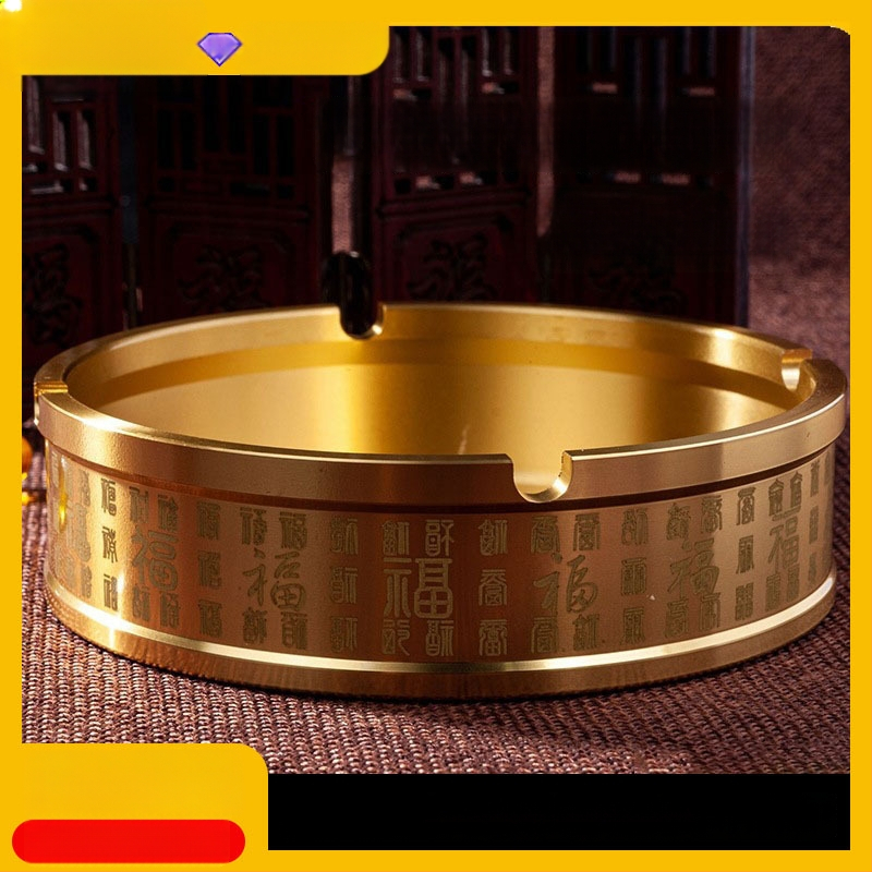 Meďový popolník s viečkom, čínskeho štýlu ozdoba pre domov a kanceláriu