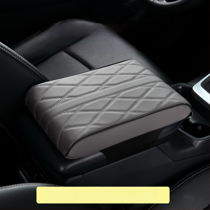 Ādas automobiļa rokasbalsta spilvens ar atmiņas putām, pacēlājs, universāla saderība, pielāgota apstrāde