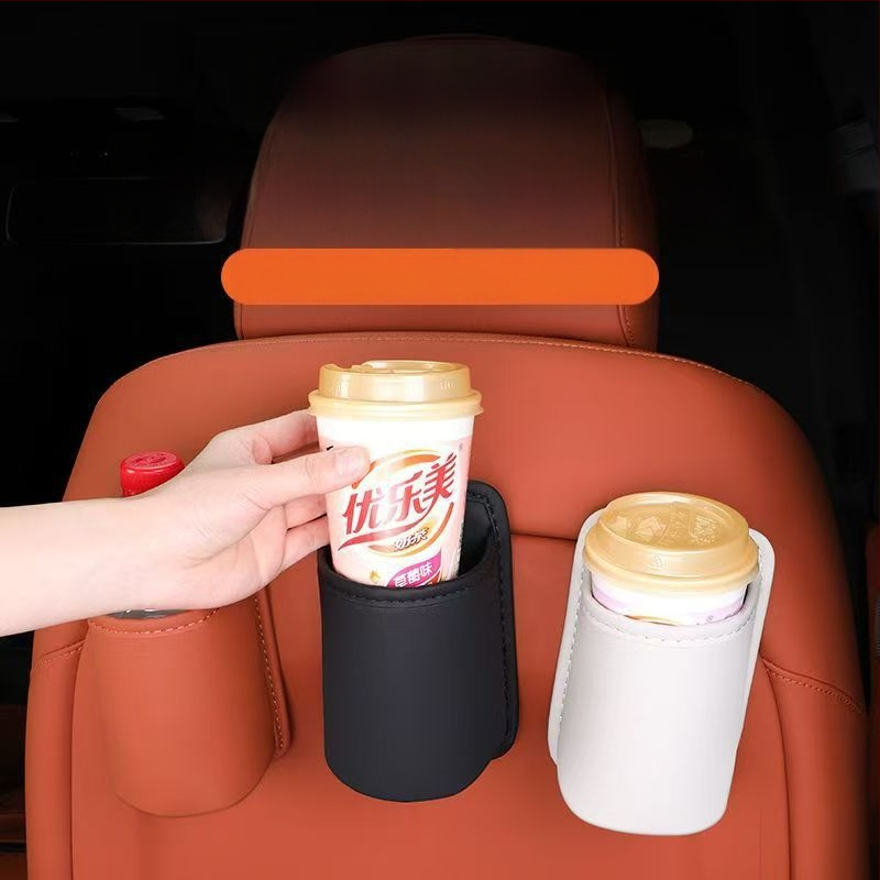 Kožený držiak na pohár v aute a zadná skrinka na uloženie vzadu pri operadle dverí — Značka Fadil, Model Storage Box, Číslo položky Cup Holder