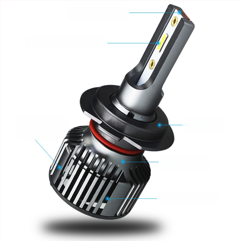 LED predné svetlá pre auto, vysoký výkon, obojstranné CSP1860 LED, 50W, 12V, IP67, 2300 lm, univerzálne použitie (H1/H3/H4/H7/H11/9005/9006/9012)