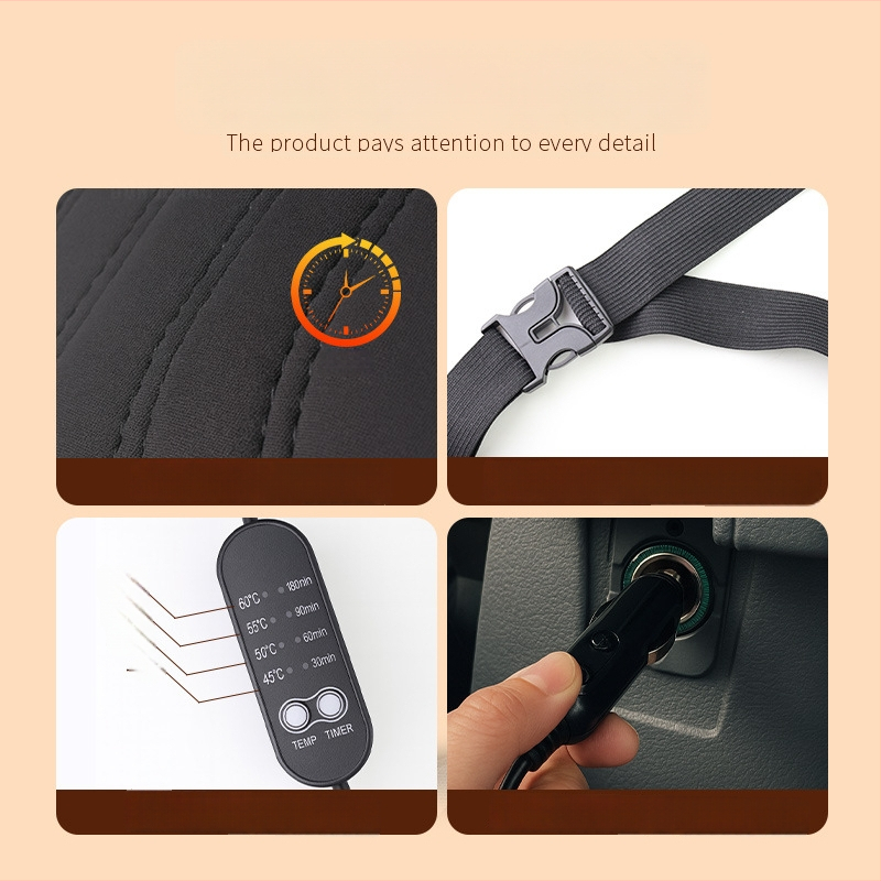 Auto vyhrievaná podložka na sedadlo — Materiál: Tkanina, Univerzálny, Hmotnosť: 600 g, Možnosť spracovania na mieru