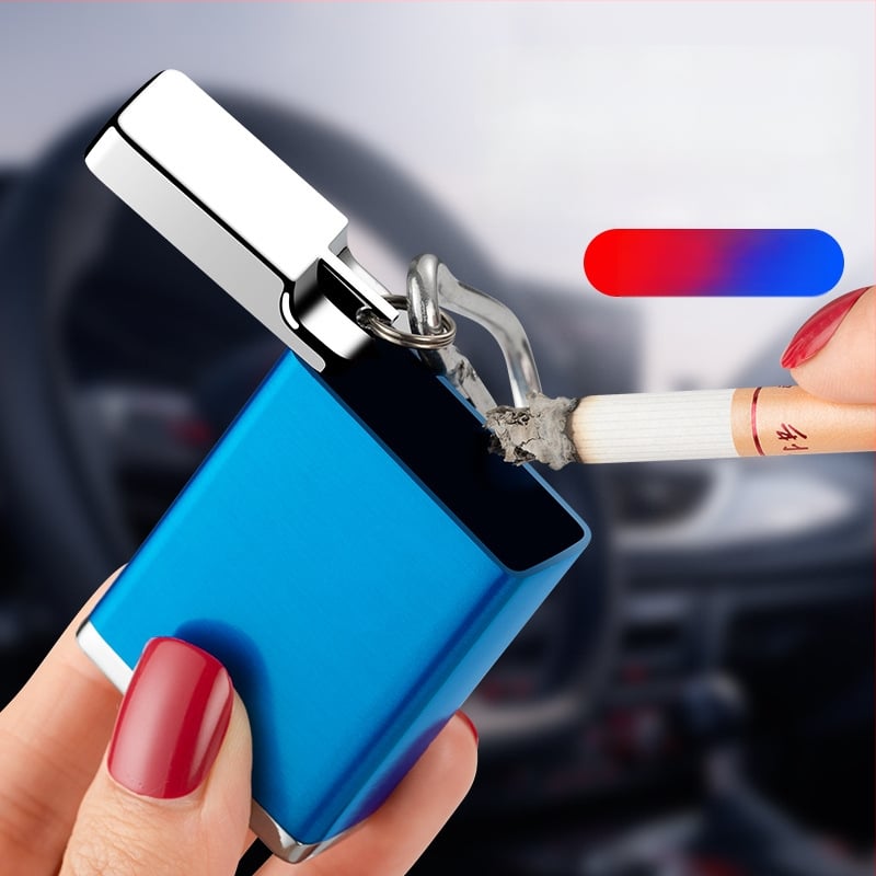 Prenosný popolník do auta zo zinkovej zliatiny s visiacim zapínaním - veľká kapacita, potlač loga, prispôsobenie