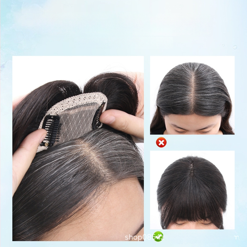 Časť paruky na vrch hlavy, z pravých ľudských vlasov, pre ženy, mechanicky spracované, model BF379