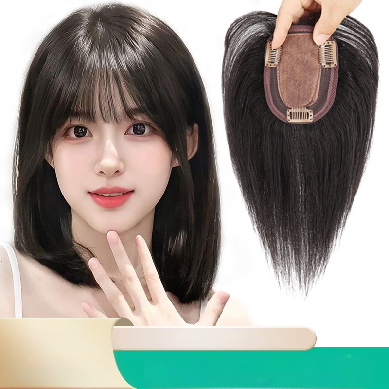 Paruka na korunu hlavy, pravé ľudské vlasy, rovné, farbiť sa dá, mechanický proces