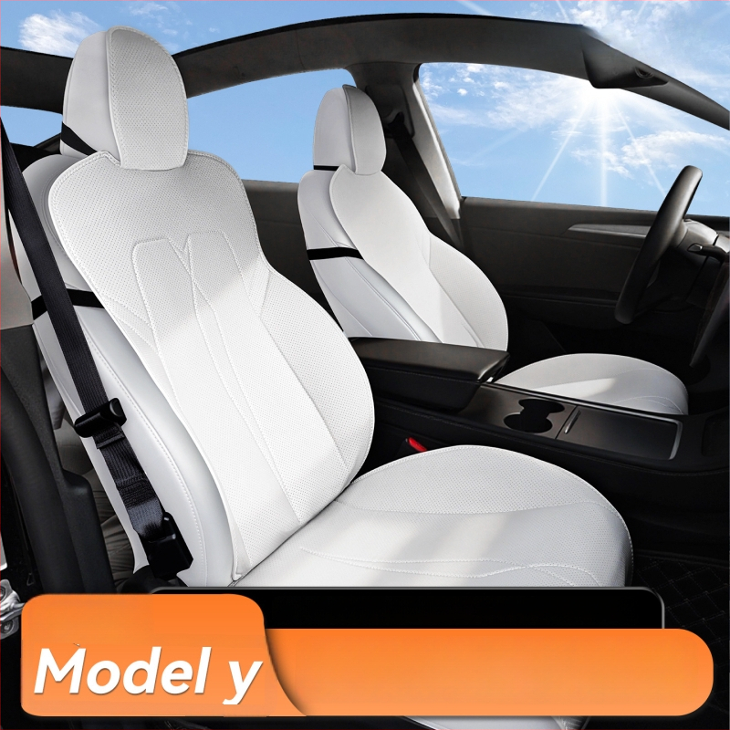 Tesla Model Y sēdekļu pārvalku komplekts, Napa āda, pielāgojama transportlīdzeklim, preces kods YS-01