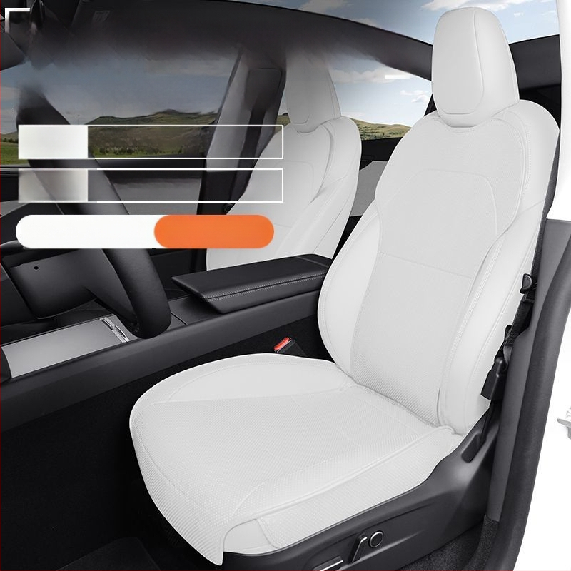 Tesla Model Y – ādas sēdekļa spilvena pārsegs un aizsargs, Nappa āda, ventilēts, specifisks modelim, lieliska kvalitāte