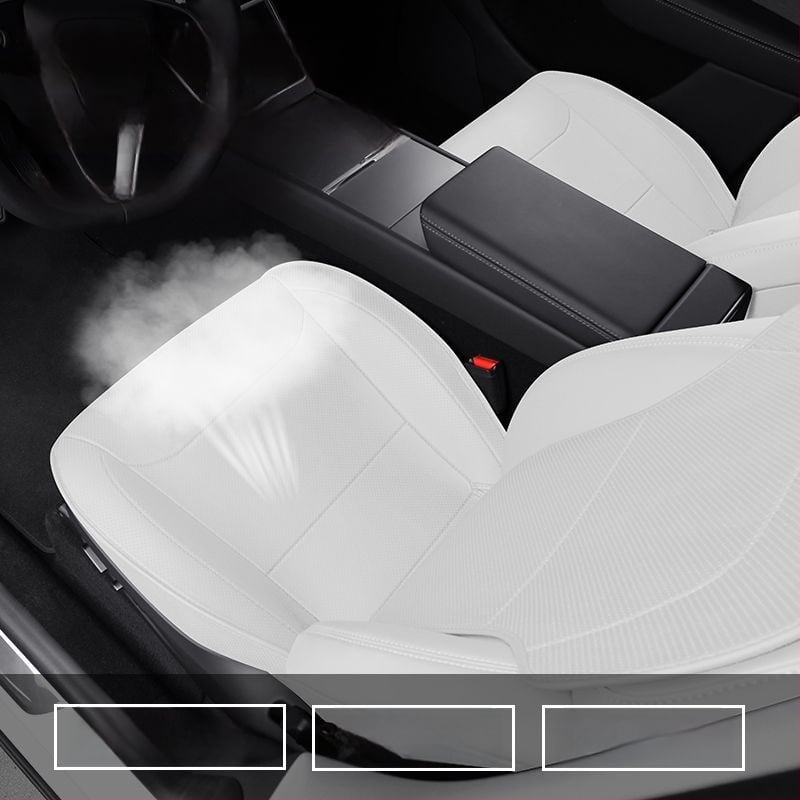 Tesla Model Y – ādas sēdekļa spilvena pārsegs un aizsargs, Nappa āda, ventilēts, specifisks modelim, lieliska kvalitāte