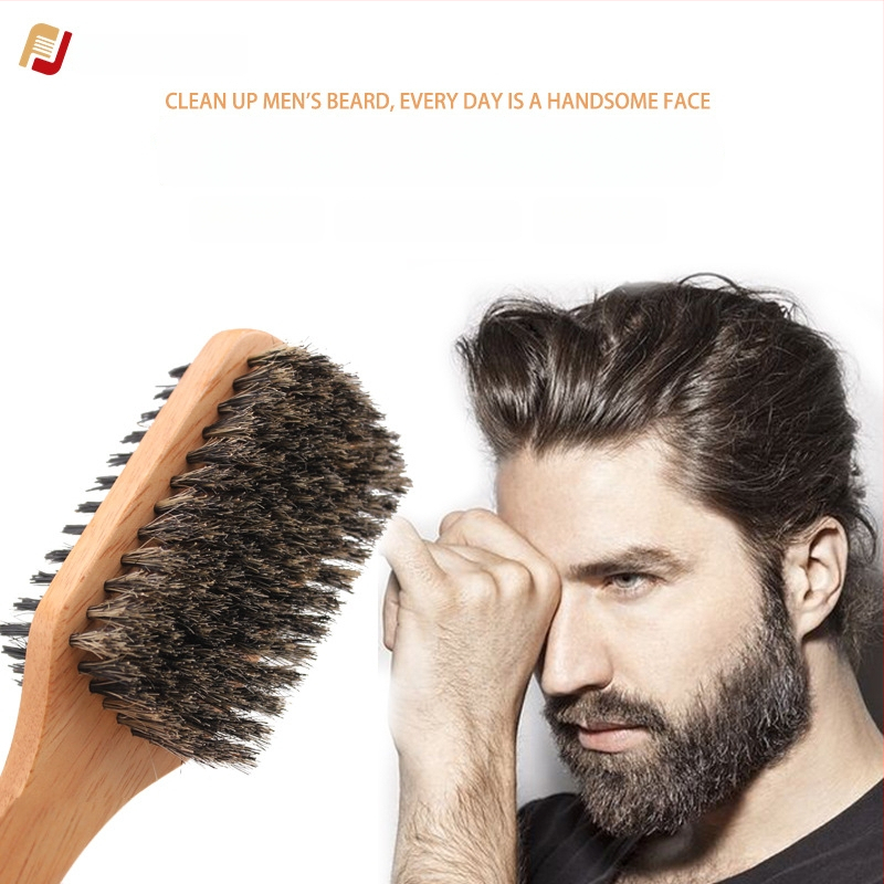 Drevená kefa na vlasy so štetinami zo svinej srsti, na účesy a tvarovanie brady, z lotosového dreva