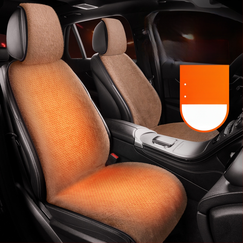 Vyhrievaná podložka na sedadlo auta — univerzálna, inteligentná regulácia teploty, vykurovanie a vetranie, výplň z polyesterovej vlákny, povrch z plyšovej látky, set