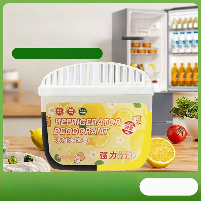 Šaldytuvo dezodoruojanti dėžutė su vaisių aromatu – dezodoruoja, naikina kvapus, užkerta kvapų plitimą, 120 g neto, 135 vnt dėžutėje