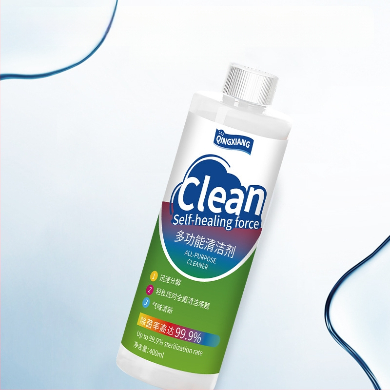 Qingxiang viacúčelový čistiaci prostriedok pre domácnosť — pre chladničku, mrazničku, kúpeľňu a podlahy; 400 ml; hlboká dezinfekcia; svieža vôňa; odolná ochrana; bezpečná dezinfekcia