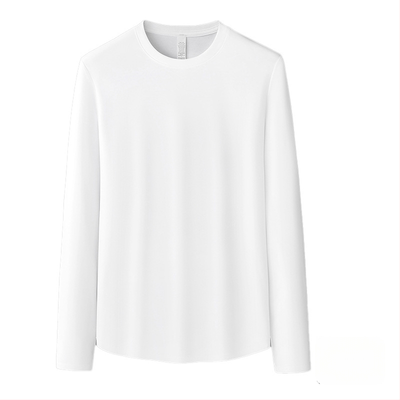 Amigo Lulu dámske tričko s dlhým rukávom z mercerizovanej bavlny–polyesteru, okrúhly výstrih, pulóver, voľný strih, štandardná dĺžka, logo vzor, jar 2025; bavlna 50–70%, polyester 30–50%