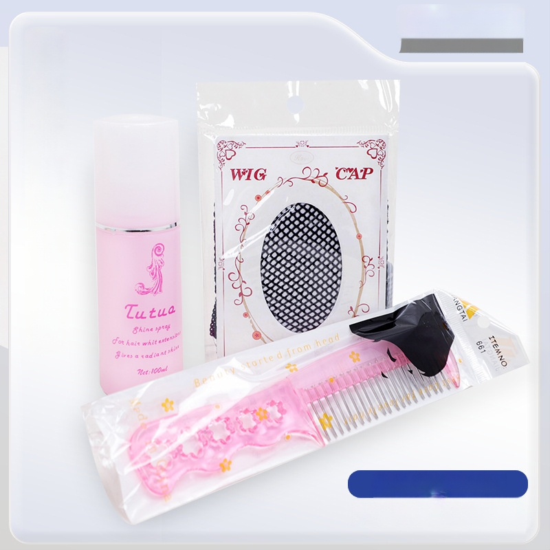 Lois Sada starostlivosti o parochňu — oceľová hrebienok, roztok na starostlivosť, podpora na vlasy, sieťka na vlasy (3- alebo 5-dielny set)