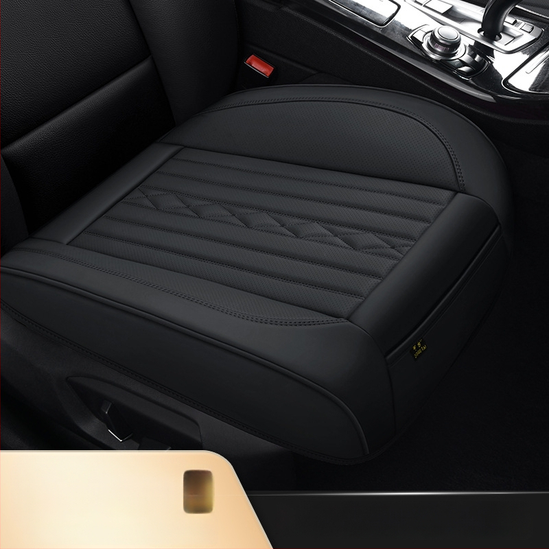 Kožená autosedačová vložka – štvorssezónový univerzálny poťah na sedadlo s lemom, športový štýl; koža na povrchu; výplň z syntetických vlákien; dekorácia a priedušnosť