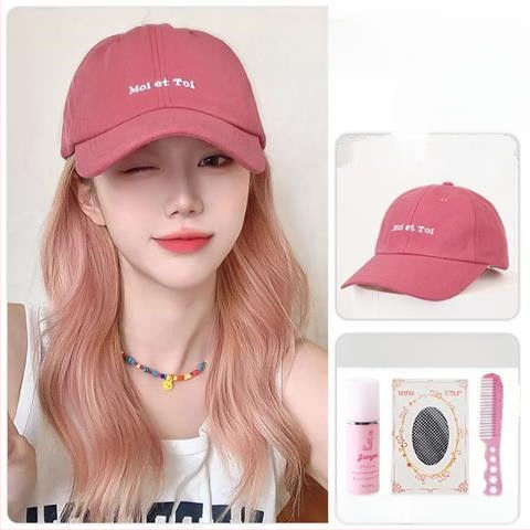 Parochňa s čiapkou pre ženy, stredne dlhé vlasy, prirodzený štýl, drôt s vysokou teplotou