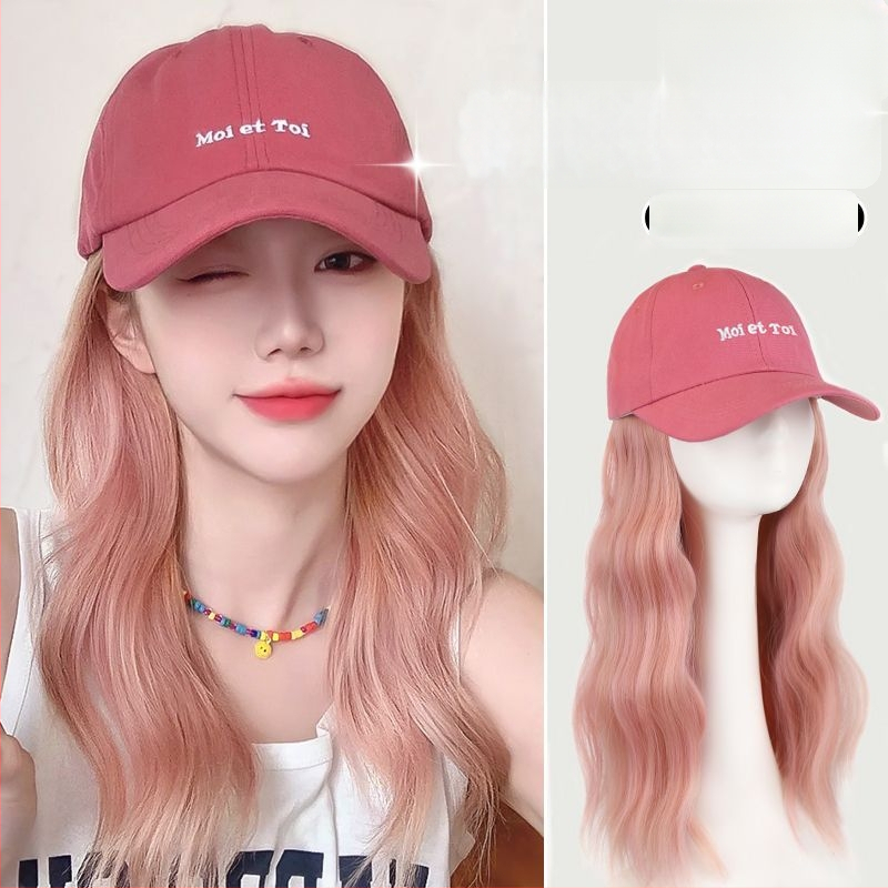 Parochňa s čiapkou pre ženy, stredne dlhé vlasy, prirodzený štýl, drôt s vysokou teplotou