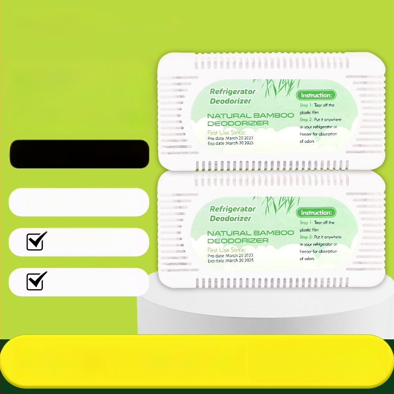 Taška z bambusového aktívneho uhlíka do chladničky – Bamboo rhythm; funkcia: absorbuje vlhkosť a odstraňuje zápach; kategória: taška z bambusového aktívneho uhlíka; vhodné pre: chladnička; hmotnosť: 50 g