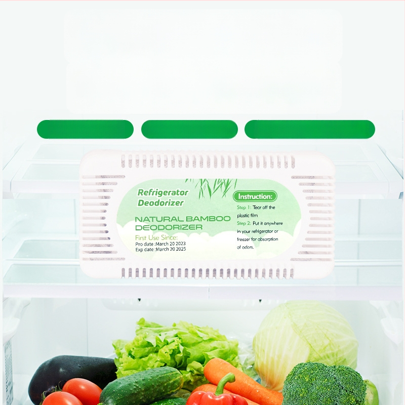 Taška z bambusového aktívneho uhlíka do chladničky – Bamboo rhythm; funkcia: absorbuje vlhkosť a odstraňuje zápach; kategória: taška z bambusového aktívneho uhlíka; vhodné pre: chladnička; hmotnosť: 50 g